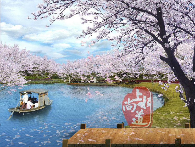 廣東打造中國最美水上櫻花 ——湖北仙桃夢里水鄉水上櫻花園